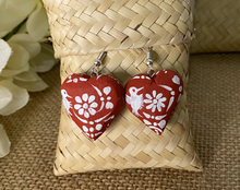 Load image into Gallery viewer, Beautiful Heart-Shaped Alebrije Earrings/Red/Otomi Design
