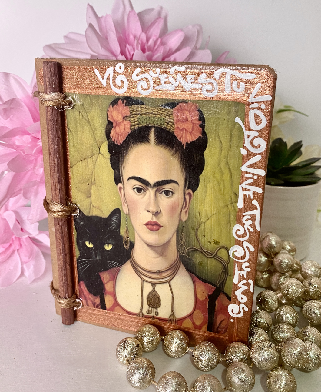 Handmade Artisan Blank Notebook Frida kahlo Design