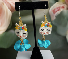 Load image into Gallery viewer, Adorable Huichol Unicorn Beaded Earrings
