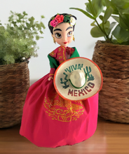 Load image into Gallery viewer, Mexican Frida Doll in Regional Clothes
