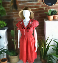 Load image into Gallery viewer, Mexican Coqueta Dress - Floral Embroidery
