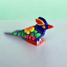 Load image into Gallery viewer, Authentic Mexican Hand-Made &quot;Bird&quot; Mini Alebrije - Blue
