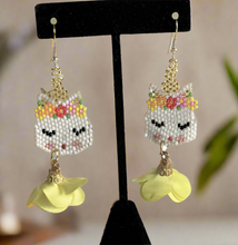 Load image into Gallery viewer, Adorable Huichol Unicorn Beaded Earrings
