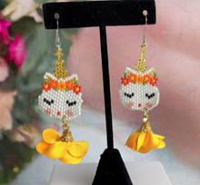 Load image into Gallery viewer, Adorable Huichol Unicorn Beaded Earrings
