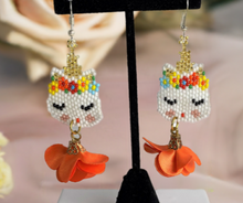 Load image into Gallery viewer, Adorable Huichol Unicorn Beaded Earrings
