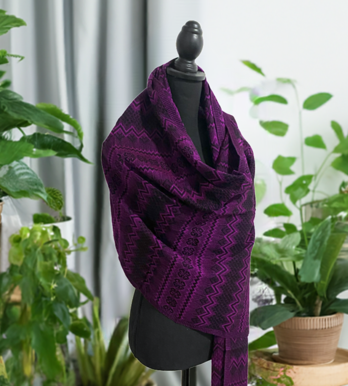 Mexican Rebozo/Shawl - Purple