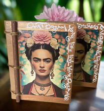Load image into Gallery viewer, Handmade Artisan Blank Notebook Frida kahlo Boho Look
