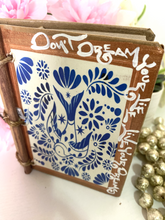 Load image into Gallery viewer, Beautiful Handmade Artisan Blank Notebook &quot;Otomi - Blue&quot;
