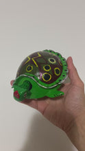 Load and play video in Gallery viewer, Mexican Hand-Made Turtle  from Oaxaca With Bobble Head - Green 2
