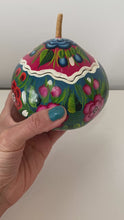 Load and play video in Gallery viewer, Beatiful Decorated Gourd from Olinalá - Pink/Blue
