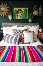 Load image into Gallery viewer, Authentic Mexican Saltillo Sarape Blanket
