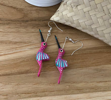 Load image into Gallery viewer, Hand-Made Alebrije &quot;Bird&quot; Earrings W/Palm Box
