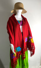 Load image into Gallery viewer, Floral Embroidered Mexican Rebozo/Shawl
