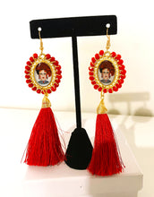 Load image into Gallery viewer, Artisanal Frida Kahlo Earrings With Tassel
