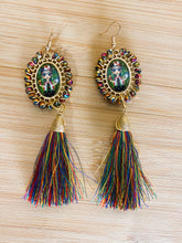 Load image into Gallery viewer, Artisanal Frida Kahlo Earrings With Tassel
