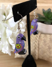 Load image into Gallery viewer, Hand-Made Alebrije Parrot Earrings
