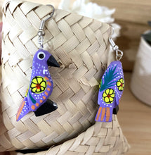 Load image into Gallery viewer, Hand-Made Alebrije Parrot Earrings
