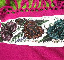 Load image into Gallery viewer, Floral Embroidered Mexican Rebozo/Shawl
