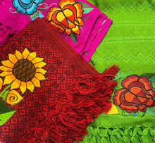 Load image into Gallery viewer, Floral Embroidered Mexican Rebozo/Shawl
