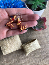 Load image into Gallery viewer, Adorable Hand-Made Giraffe Alebrije Earrings in Small Palm Box
