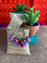 Load image into Gallery viewer, Hand-Made Alebrije Cat Earrings in Small Palm Box
