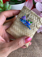 Load image into Gallery viewer, Hand-Made Alebrije Cat Earrings in Small Palm Box
