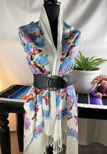 Load image into Gallery viewer, Floral Scarf With Butterflies
