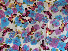 Load image into Gallery viewer, Floral Scarf With Butterflies
