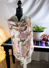 Load image into Gallery viewer, Floral Scarf With Butterflies
