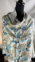 Load image into Gallery viewer, Floral Scarf With Butterflies
