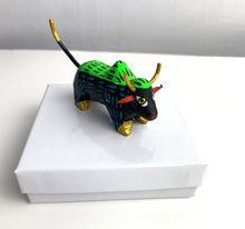 Load image into Gallery viewer, Authentic Mexican Small Green Torito &quot;Bull&quot; Alebrije figurine
