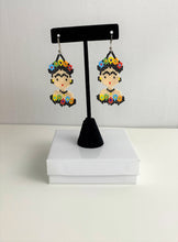 Load image into Gallery viewer, Hand-Made Frida Kahlo Dangle Earrings
