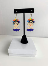 Load image into Gallery viewer, Hand-Made Frida Kahlo Dangle Earrings
