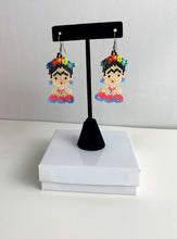 Load image into Gallery viewer, Hand-Made Frida Kahlo Dangle Earrings
