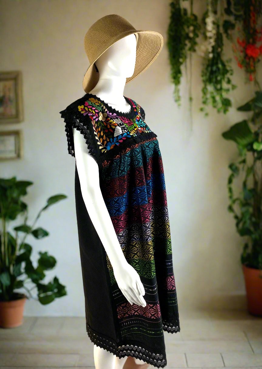 Beautiful Mexican Dress -  Loom Woven (Large)