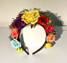 Load image into Gallery viewer, Rose Headband/Hand-Made Rose Crown/Floral Headband
