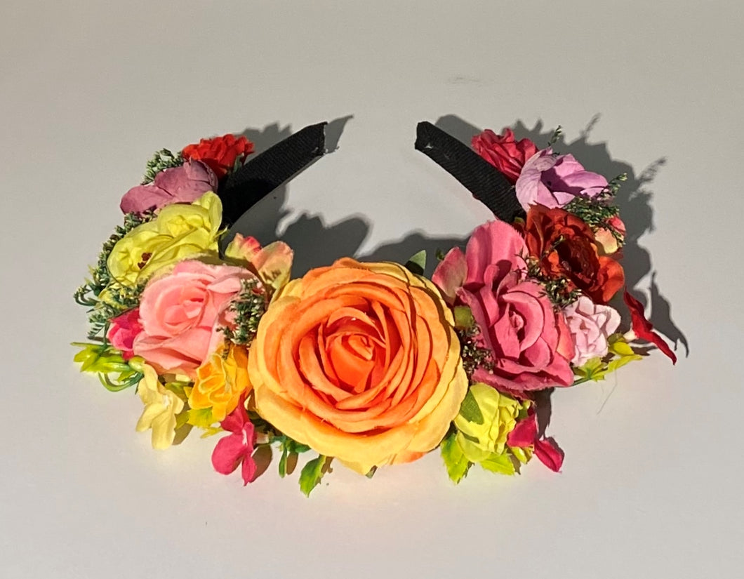 Rose Headband/Hand-Made Rose Crown/Floral Headband