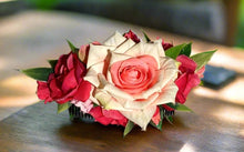 Load image into Gallery viewer, Peineta Con Rosas/Ornamental Comb With Roses/Mexican Hair Piece
