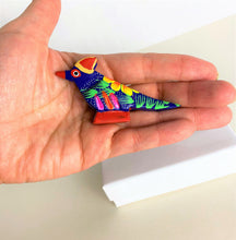 Load image into Gallery viewer, Authentic Mexican Hand-Made &quot;Bird&quot; Mini Alebrije - Blue
