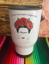 Load image into Gallery viewer, Frida Kahlo Travel Mug - &quot;Yo soy mi propia Inspiracion&quot;
