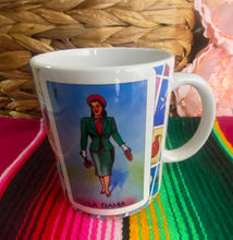 Load image into Gallery viewer, Mexican Loteria &quot;La Dama&quot; Coffee Mug
