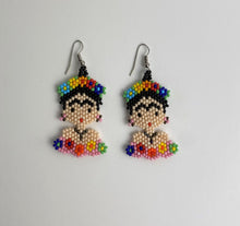 Load image into Gallery viewer, Hand-Made Frida Kahlo Dangle Earrings
