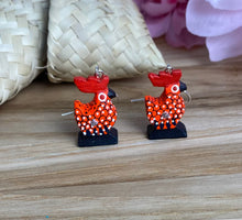 Load image into Gallery viewer, Hand-Made Gallinita (Little Hen) Alebrije Earrings
