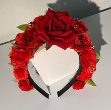 Load image into Gallery viewer, Rose Headband/Hand-Made Rose Crown/Floral Headband
