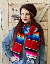 Load image into Gallery viewer, Bautiful Mexican Saltillo Serape Scarf
