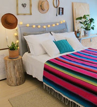 Load image into Gallery viewer, Authentic Mexican Saltillo Sarape Blanket
