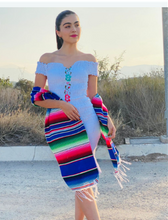 Load image into Gallery viewer, Authentic Mexican Saltillo Sarape Blanket
