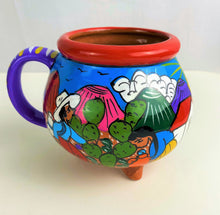 Load image into Gallery viewer, Beautiful Mexican Folk Art/Hand Painted Pottery Mug
